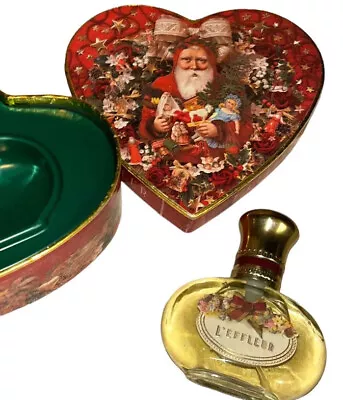 Vintage L’effleur Cologne Spray Coty 1.25 Fl Oz Santa Claus Christmas Heart Box • $75