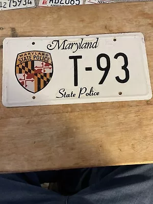 Maryland License Plate 1989 Obsolete State Police. Retired • $63.17