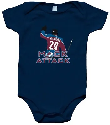Baby Nathan MacKinnon Colorado Avalanche Mack Attack Creeper Romper • $18.99