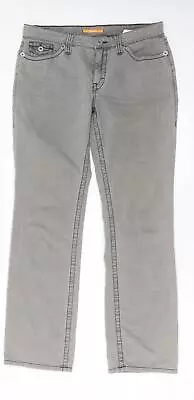 £8 • Buy Mac Jeans Womens Grey Cotton Straight Jeans Size 16 L32 In Regular Button