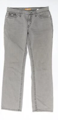 £8 • Buy Mac Jeans Womens Grey Cotton Straight Jeans Size 16 L32 In Regular Button