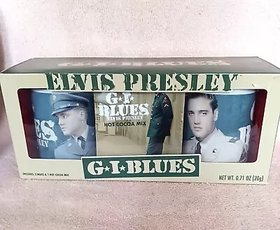 Elvis Presley G.I. Blues Army Gift Set 2 Mugs Plus A Packet Of Hot Cocoa Mix • $12.99