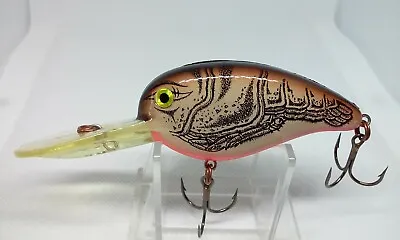 VINTAGE Tom Mann's Loudmouth Natural Brown Crawdad 2 7/8  Diving Crankbait Lure • $8.99