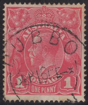 Australia KGV 1d Red SW Bright Red Aniline “DUBBO” NSW Pmk • $5.99