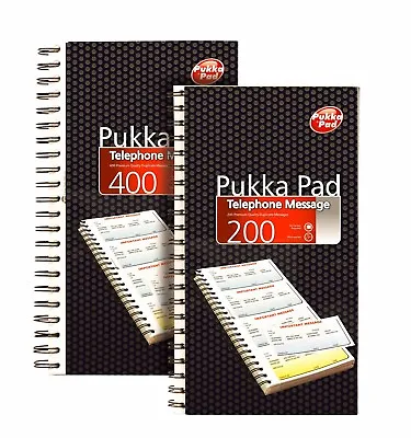 Pukka Pad Duplicate Telephone Message Spiral Book 200 400 Sets - Carbonless NCR • £6.79