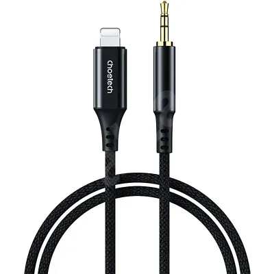 Choetech AUX007 Lighteing Male To 3.5mm Male Audio Braided Cable 1M - Black • $15