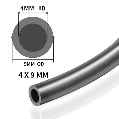 $13.99 • Buy 10 FT 4MM Silicone Air Rubber Hose Line/VACUUM Pipe/Fluid Tube Black Universal
