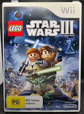 Lego Star Wars III The Clone Wars - Nintendo Wii / Wii U - VGC & COMPLETE • $12.95