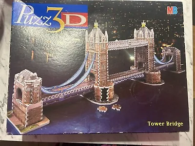 Puzz-3D London Tower Bridge 3D Puzzle 819 Pieces MB 3D Jigsaw Puzzle • £12