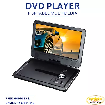 10  LCD Portable DVD CD Multimedia Player USB/Car & RCA Output Region Remote • $67.99