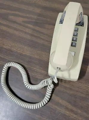 Vintage 80s ITT 255444-MBA-44M 6-92 D Beige Wall Mount Phone USA • $36.99