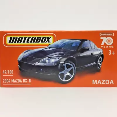 NEW Matchbox Power Grab 2004 Mazda RX-8 Black Rotary 2023 No 49 HLD61 Genuine • $7.95