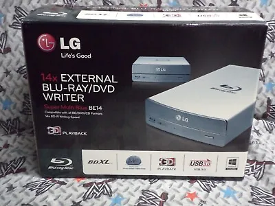 $106.56 • Buy LG Super Multi Blue BE14NU40 14x External Blu-Ray/DVD Writer 3D Playback