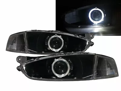 Mirage MK5 95-03 Guide LED Angel-Eye Projector Headlight BK For Mitsubishi RHD • $614.46