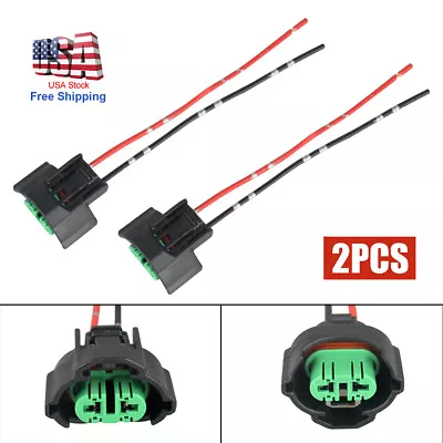 Wire Pigtail Female C H11 Two Harness Head Lights Low Beam Bulb Plug Replacement • $7.98