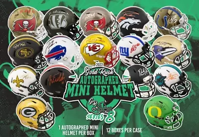 $2.99 • Buy NE PATRIOTS 2022 Gold Rush Autographed Mini Football Helmet -Live Break 1box 