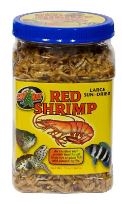 Zoo Med Large Sun-Dried Red Shrimp Aquatic Turtle Food 10 Oz. • $25.15