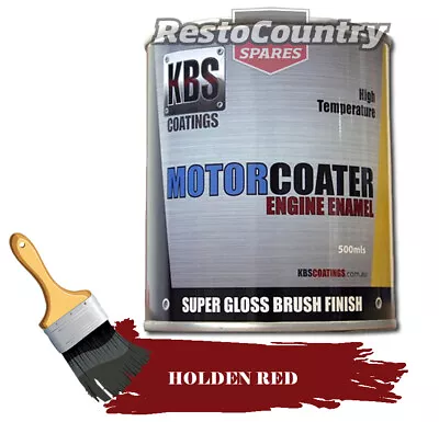 KBS Motor Coater Engine Enamel 500ml HOLDEN RED EH HD HR 149-186 High Temp Paint • $85.50