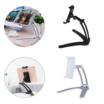 2 In 1 Tablet Phone Holder Bracket Desktop Wall Mount Stand For IPad IPhone New • £17.51