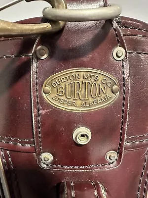 Vintage Burton Brown 3 Way Leather Golf Bag. Made In Jasper Alabama • $51.99