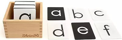 Montessori Sandpaper Letters | Black & White Montessori Letters Set W/ 3.5 X2... • $37.99