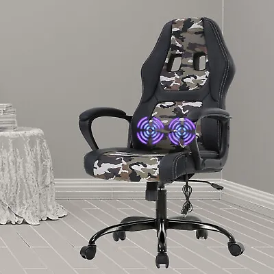 Massage Gaming Chair Home Racing Gaming Chair Massage PU Leather Computer Chair • $83.13