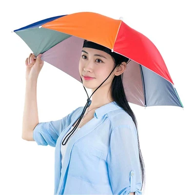 $15.32 • Buy Hiking Beach Hands Free Outdoor Fishing Umbrella Hat Folding Headwear Gardening