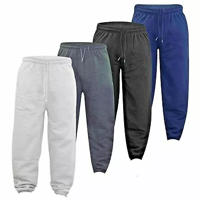 Mens Tracksuit Bottoms With Zip Pockets - Fleece Joggers - Jogging Bottom • £10.49