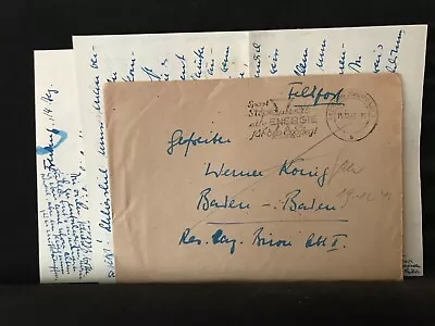 WW2 German Soldier's Field Posted Letter Home 1942 Dated Genuine • $12