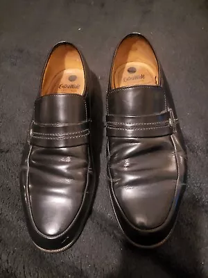  DB Mens Extra Wide Smart Shoes - Black Leather - Made In England Size Uk9 Eur43 • £13.99
