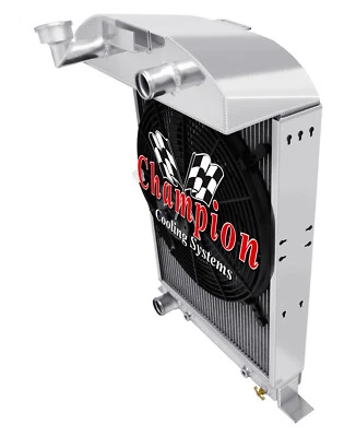 $312.41 • Buy ER Champion 3 Row Radiator Ford Config,16  Fan-1933 1934 Ford Cars V8 Conversion