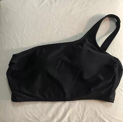 Kona Sol  Women's  Longline One Shoulder Bikini Top -  Black Medium (8-10) • £9.64