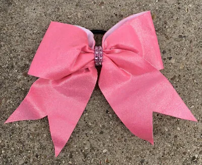 Pre-owned Girls Kids Pink Diamante Cheerleading Dance Hairband Bow • £2