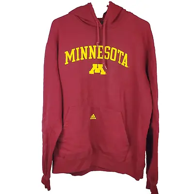 Men's ADIDAS Universit Minnesota Golden Gophers Maroon Sweatshirt Hoodie SZ L/XL • $19.99