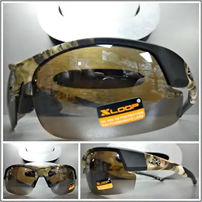 WRAP AROUND SPORT Hunting Fishing Military Tactical SUN GLASSES Camouflage Frame • £18.82