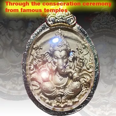 Ganesha Pendant Necklace (พระพิฆเนศ)  Hindu Elephant  God Of Wisdom #24 • $1881.89