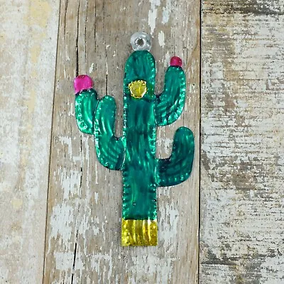 Mexican Tin Cactus Seguaro Decoration • £3