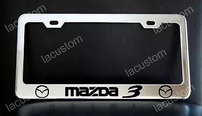 Mazda 3 License Plate Frame Custom Made Of Chrome Plated Metal • $29.99