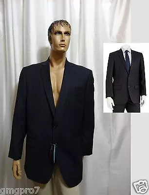 Mens Pinstripe Modern Fit Wool Suit Separates Blazer 42L 46R  Marc Anthony • $29.49