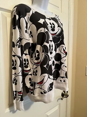 Disney Mickey Mouse Women’s Reversible Lightweight Sweatshirt Medium Disneyland • $11.99