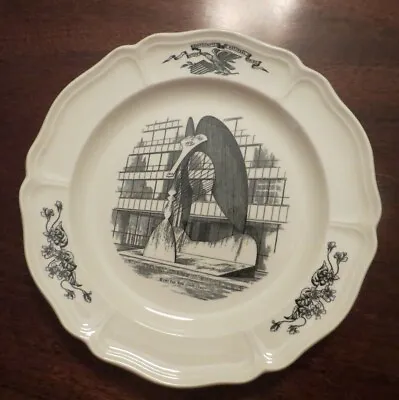 $24.90 • Buy Wedgwood Marshall Field's Picasso Statue Chicago Plate 10  Black & White