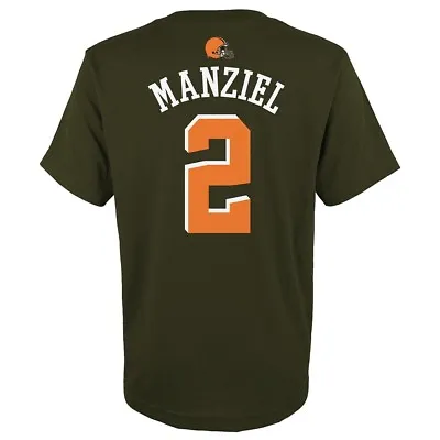 Johnny Manziel NFL Denver Broncos Brown Home Jersey N&N T-Shirt Youth (S-XL) • $6.99