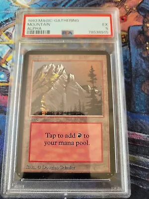 MTG Magic Alpha Mountain PSA 5 EX • $35