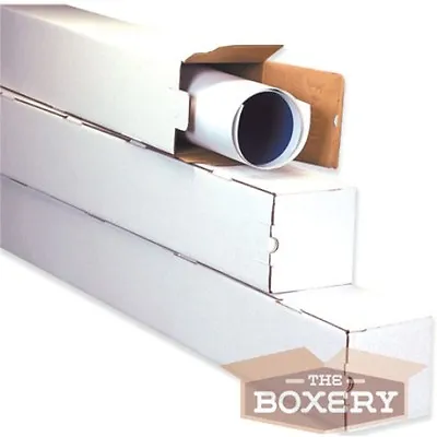 3x3x43 White Corrugated Square Mailing Tubes 50/cs From The Boxery  • $94.50
