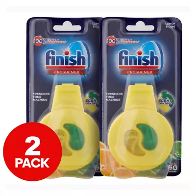 2 X Finish 2-in-1 Clip-On Dishwasher Freshener 4mL Lemon And Lime=FREE SHIPPING • $12.51