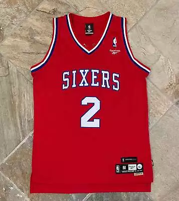 Vintage Philadelphia 76ers Moses Malone Reebok HWC Basketball Jersey Size Mediu • $75