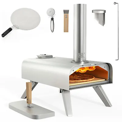 12  Outdoor Wood Fired Pizza Oven Gas Pizza Oven With Pizza Peel & Pizza Cutter • $101.14