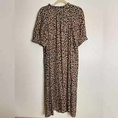 Anthropologie McKenzie Leopard Animal Print Midi Dress M • $70