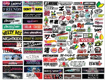 50PCS JDM Stickers Pack Car Motorcycle Racing Motocross Helmet Vinyl Decals Lot • $16.99