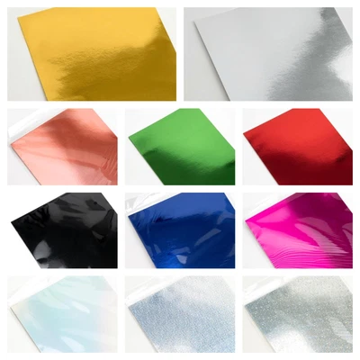 £2.15 • Buy A4 Mirror Card Coloured 250gsm Crafts Shiny Metallic Reflective High Shine